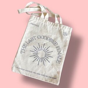 ODESZA The Last Goodbye Finale Tour tote bag - white and cream cotton - EUC